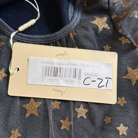 Hannah Banana Glitter Star Dress- NWT- 2T - Picture 5 of 6